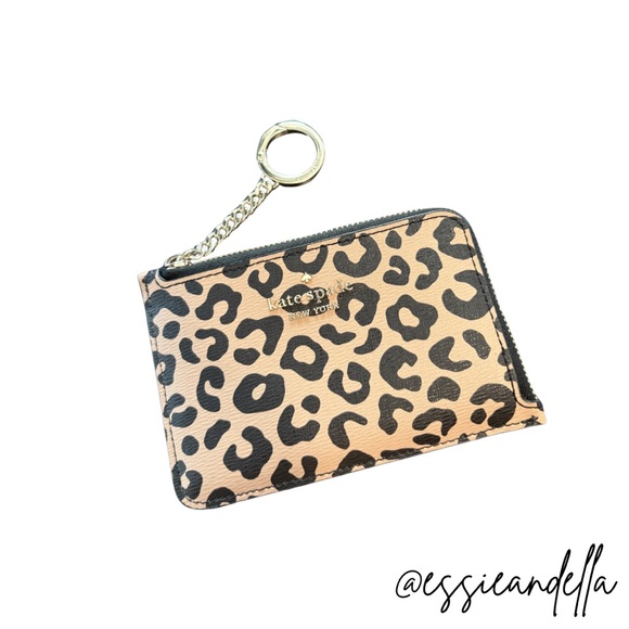 kate spade Accessories - Kate Spade Tan and Black Leopard Key Holder